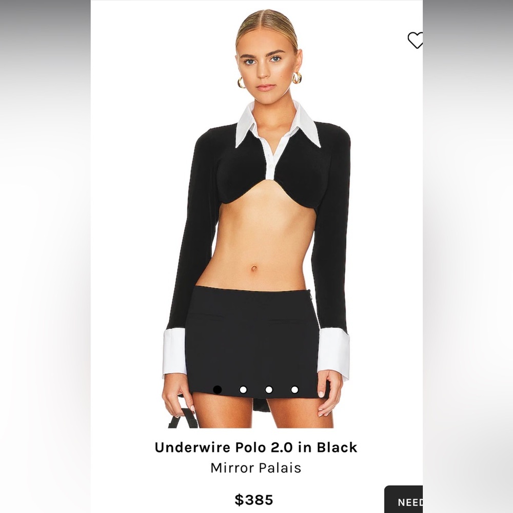 Mirror Palais Underwire Polo 2.0 Crop Top (worn once)